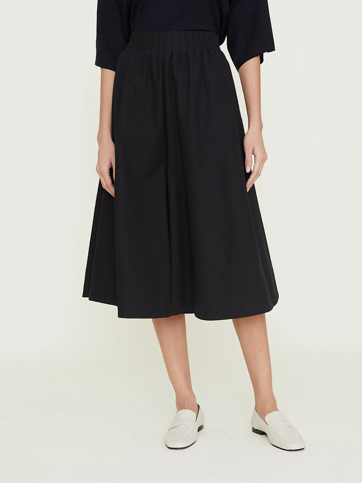 Irma Large Pull-On Culotte Pants in Black