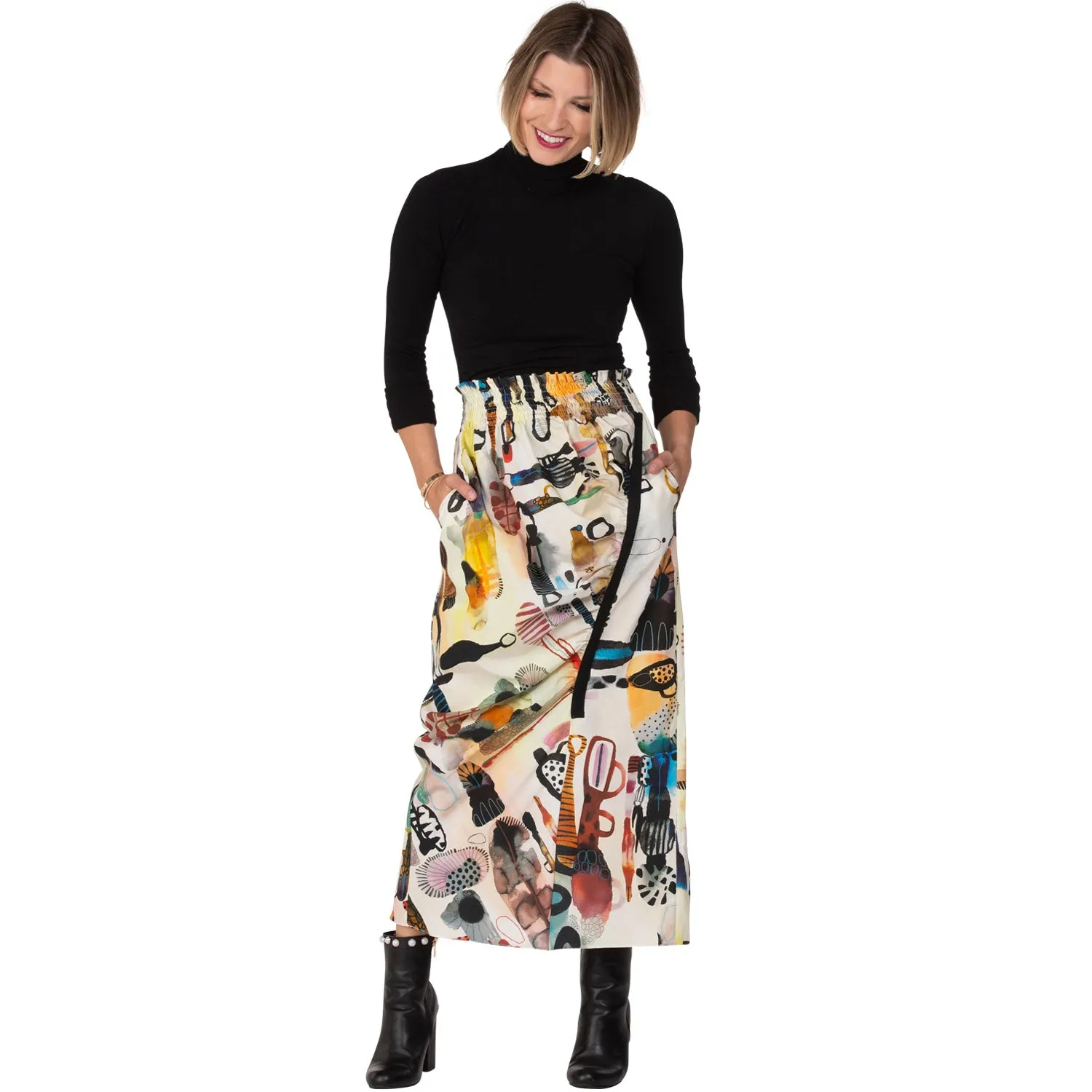 Long Sleeve Turtleneck Top - Black