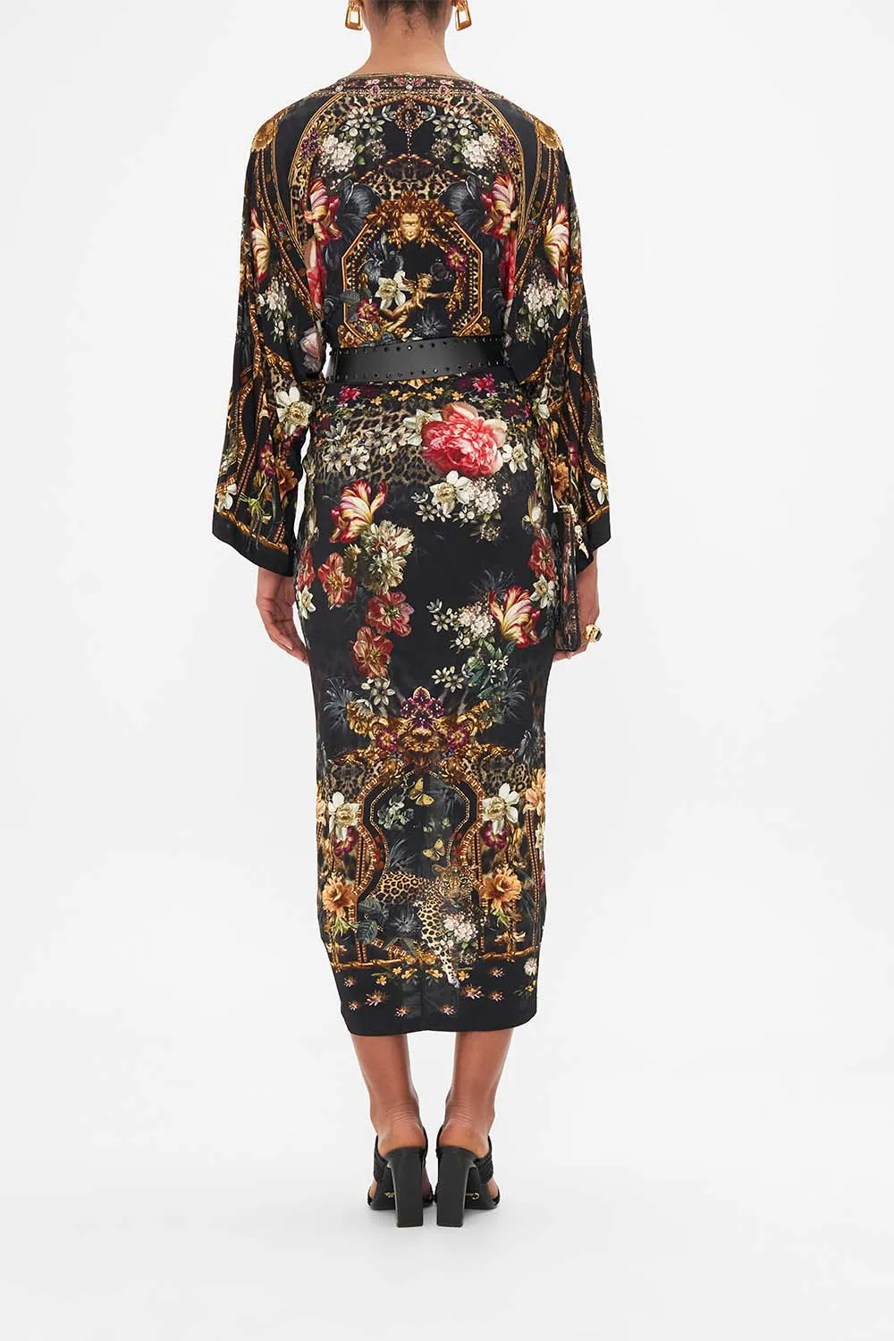 LONG SPLIT FRONT TWIST DRESS A NIGHT AT THE OPERA