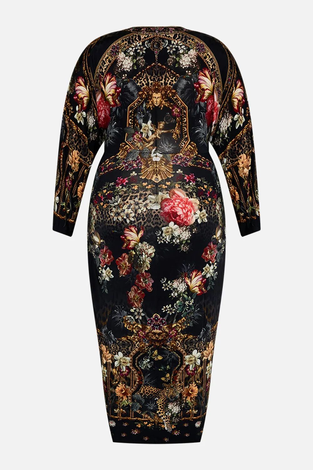 LONG SPLIT FRONT TWIST DRESS A NIGHT AT THE OPERA
