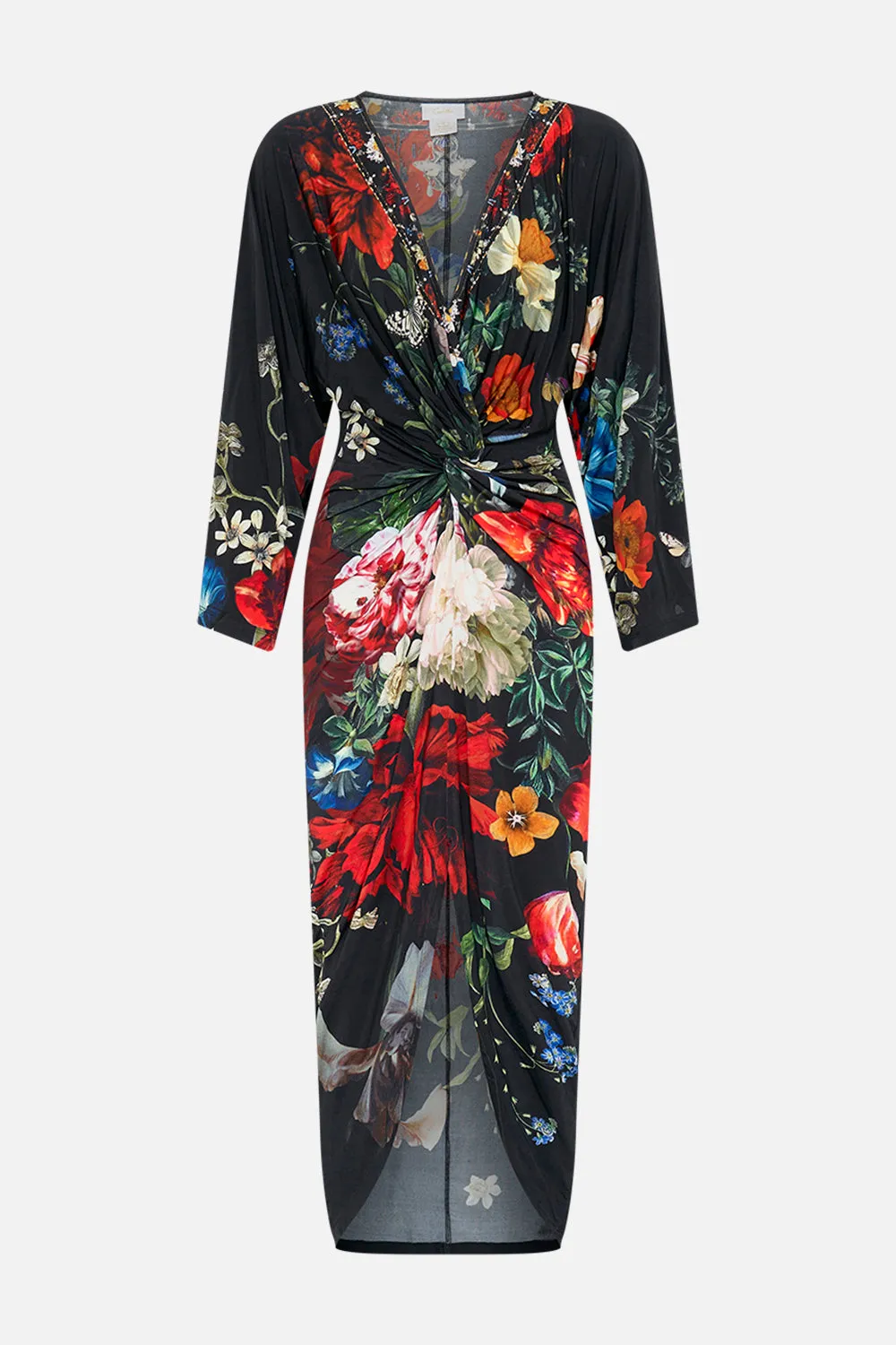 LONG SPLIT FRONT TWIST DRESS A STILL LIFE