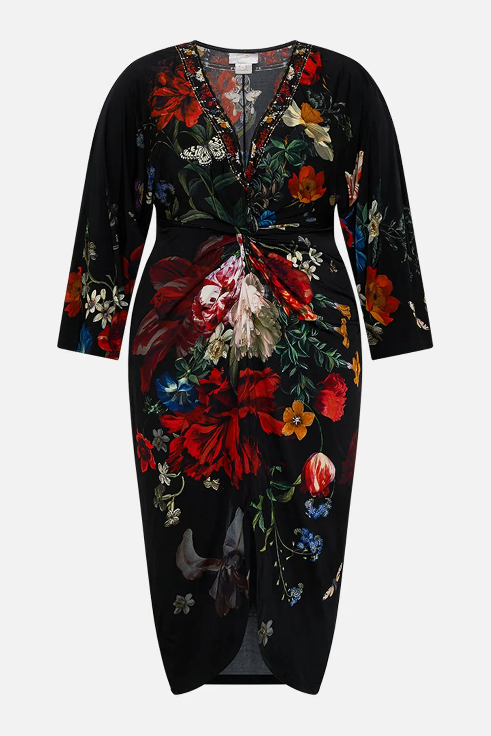LONG SPLIT FRONT TWIST DRESS A STILL LIFE