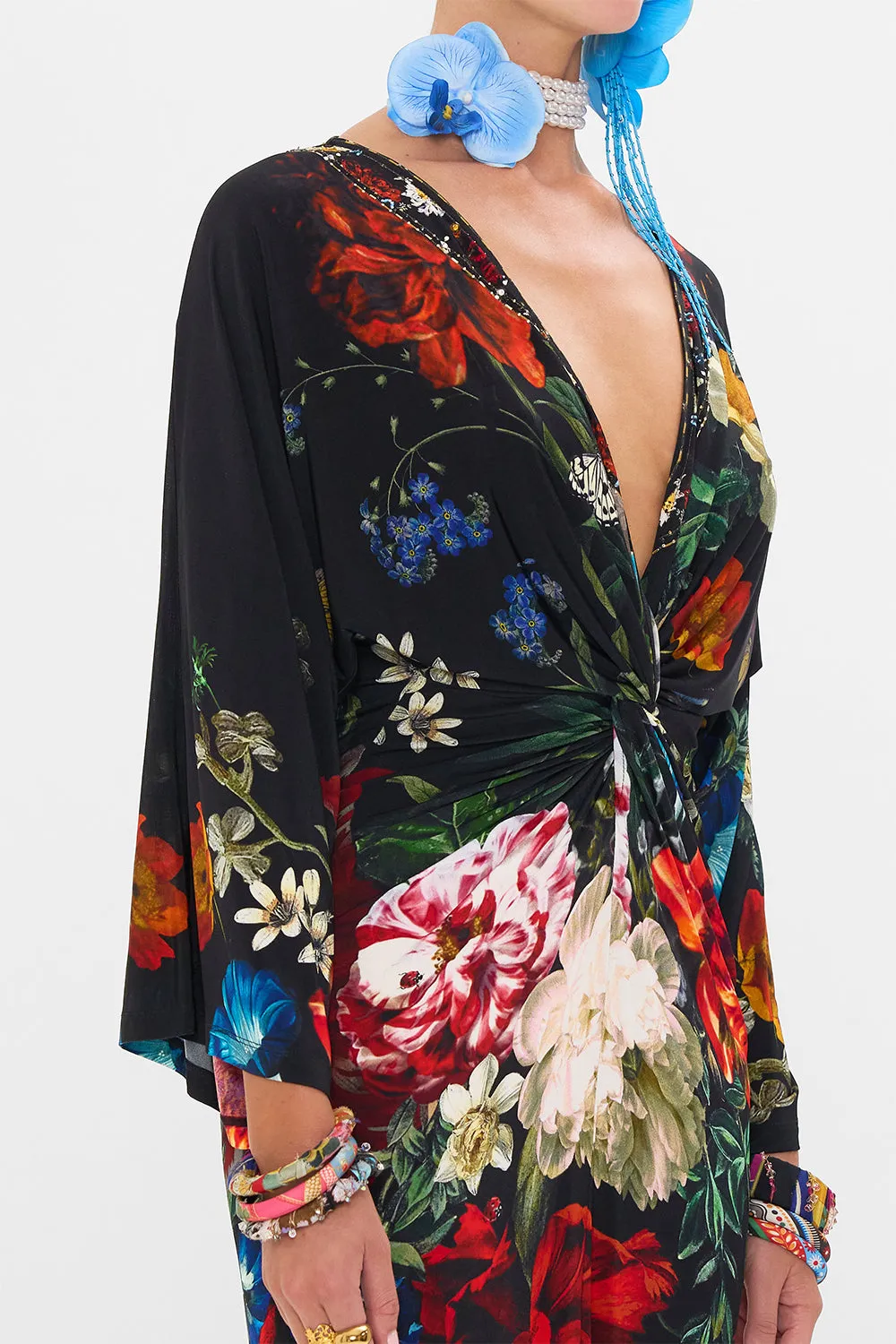 LONG SPLIT FRONT TWIST DRESS A STILL LIFE