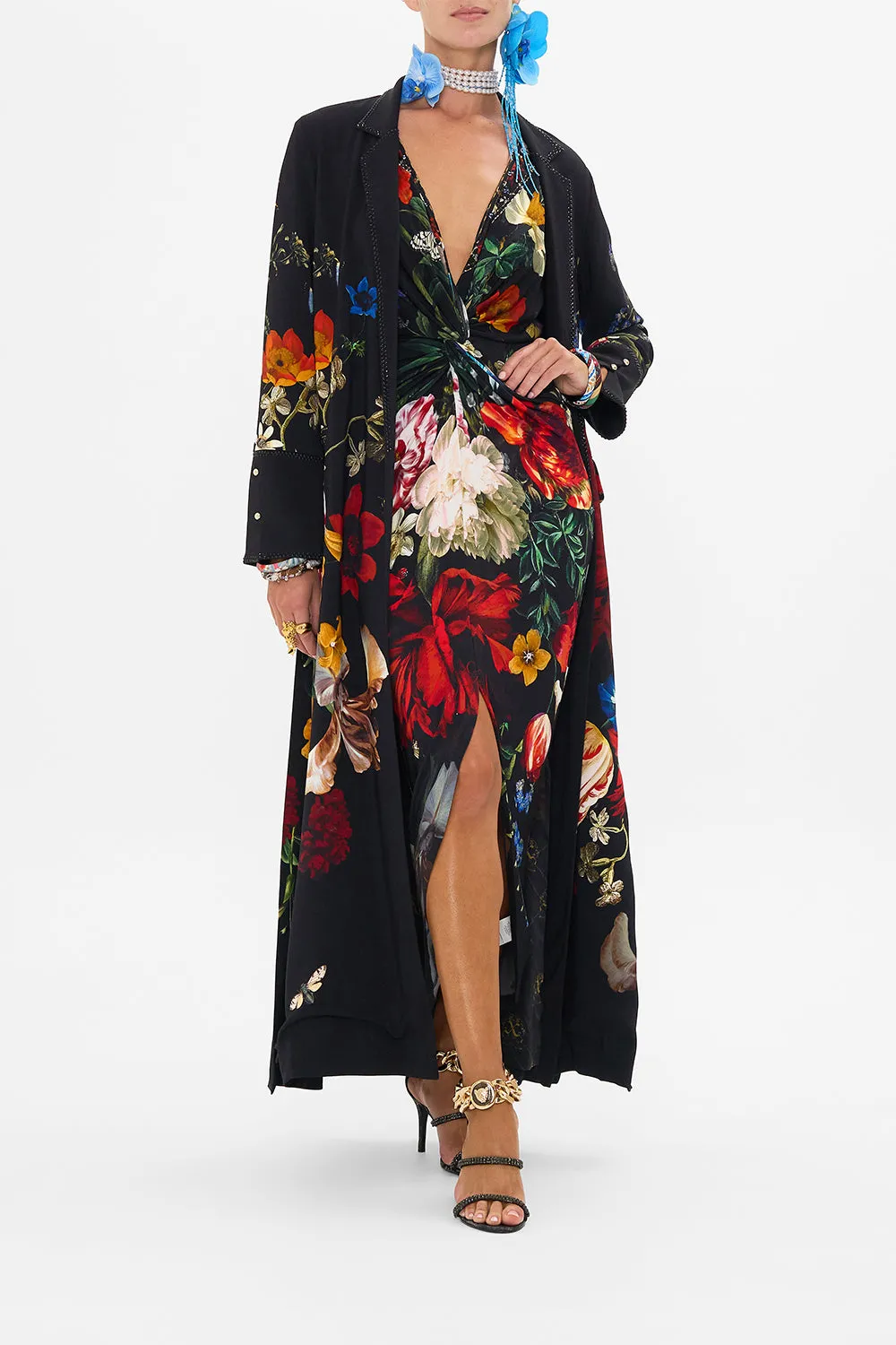 LONG SPLIT FRONT TWIST DRESS A STILL LIFE