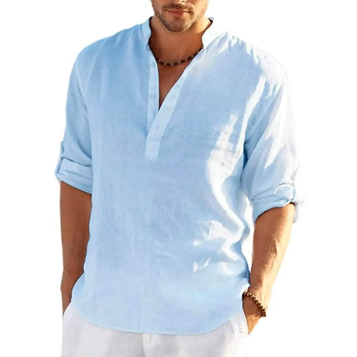Men's Breathable Quick Dry Button Down Shirt T-Shirt Top