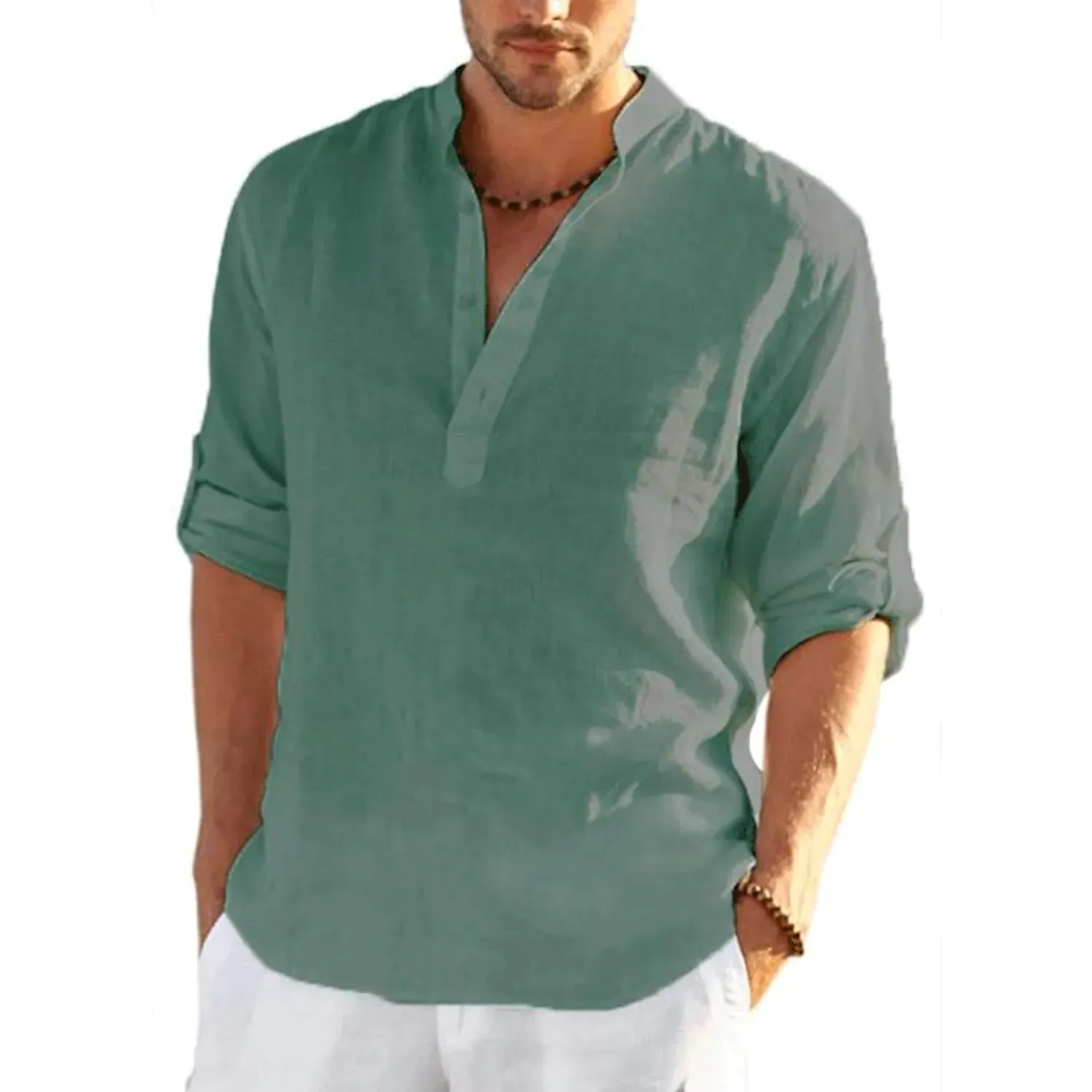 Men's Breathable Quick Dry Button Down Shirt T-Shirt Top
