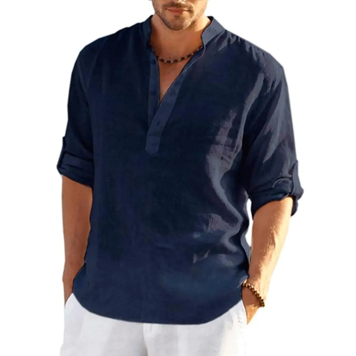 Men's Breathable Quick Dry Button Down Shirt T-Shirt Top