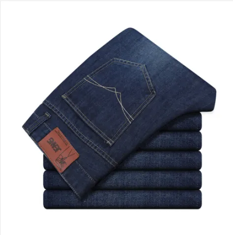Men's jeans straight loose waist - slim jeans trousers