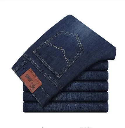Men's jeans straight loose waist - slim jeans trousers