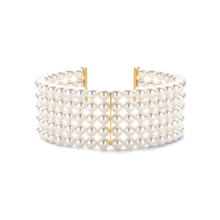 Milano Multi Strand Pearl Necklace - 34042YP/34