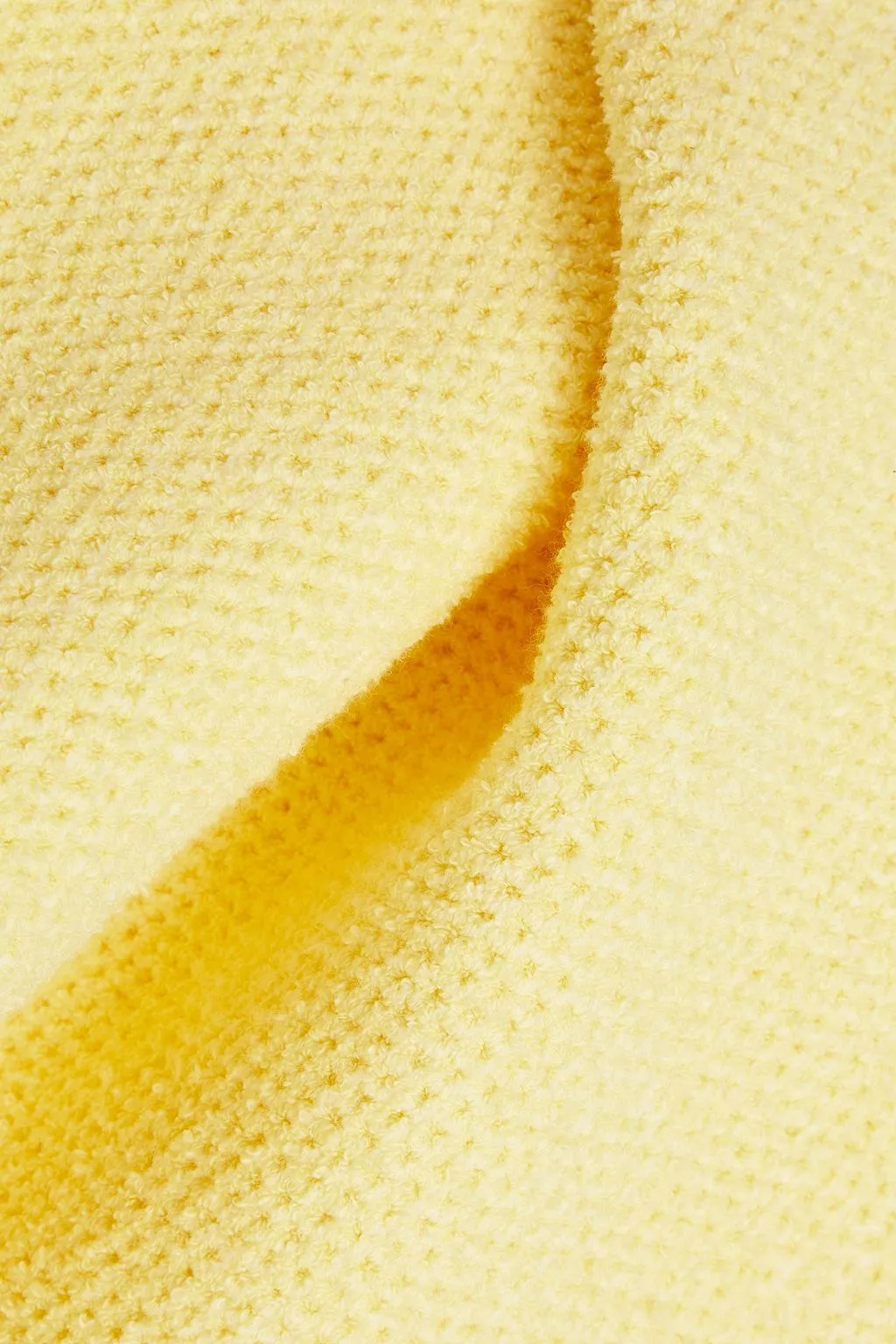 Mini bouclé knit dress with cutout Sorbetto JACQUEMUS, yellow