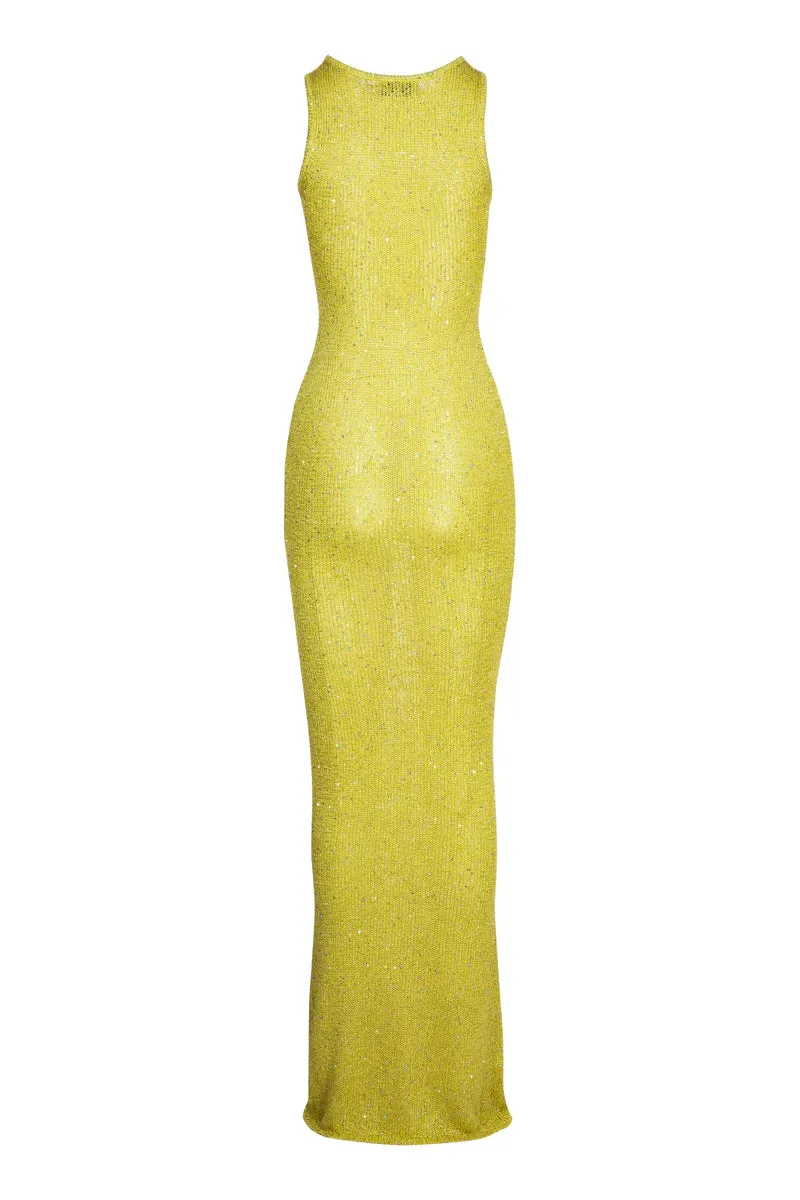 Natalia Dress (Chartreuse Yellow)