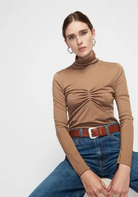 NATION LTD - Eris Turtleneck with Shirring
