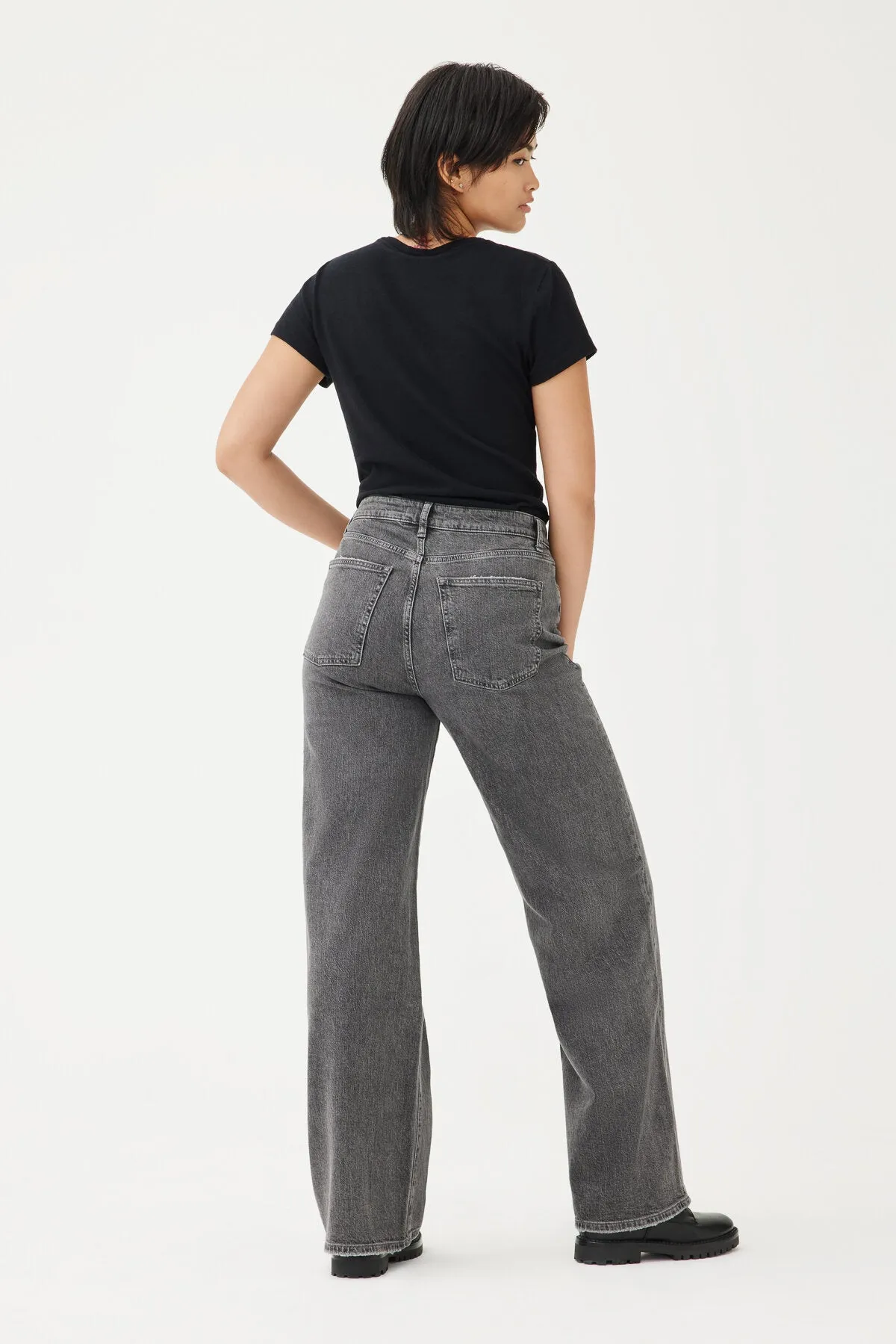 NCE - WIDE LEG JEANS | GRIS