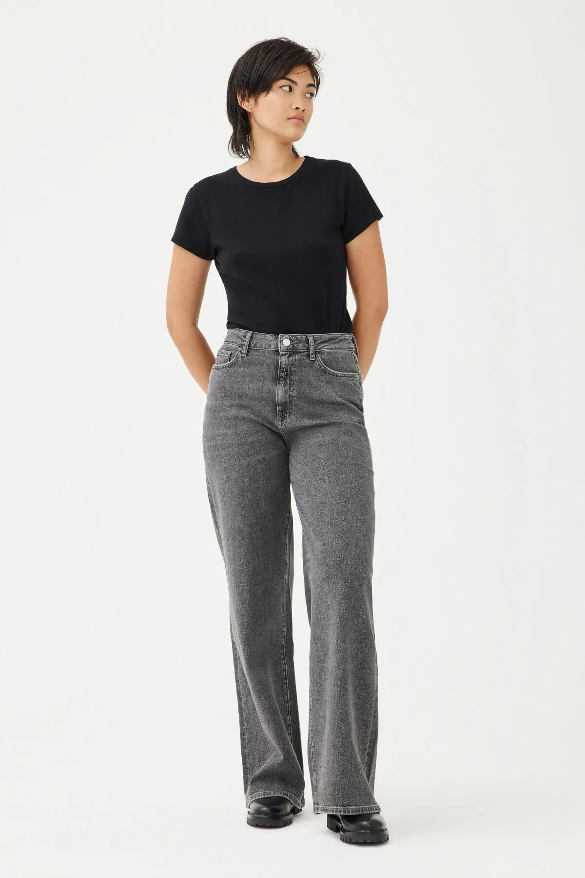 NCE - WIDE LEG JEANS | GRIS