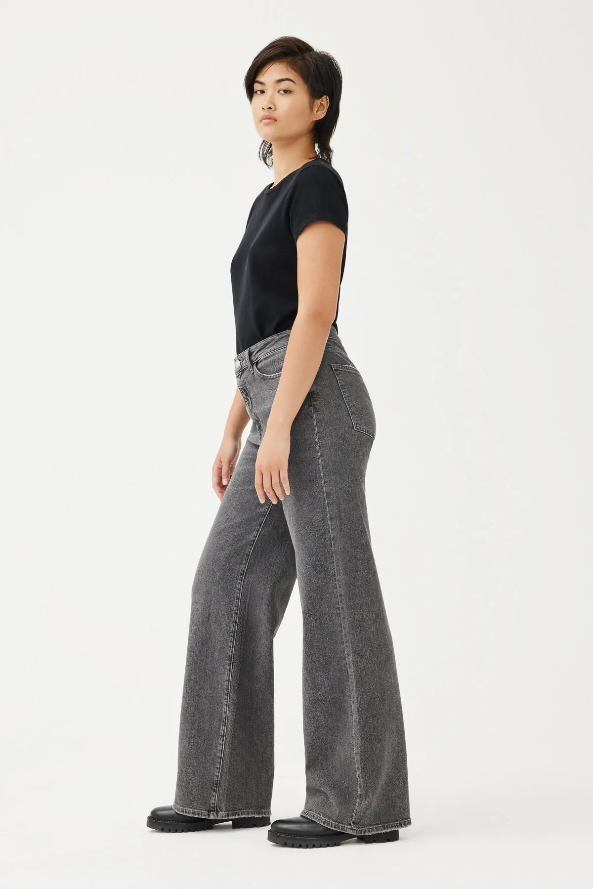 NCE - WIDE LEG JEANS | GRIS