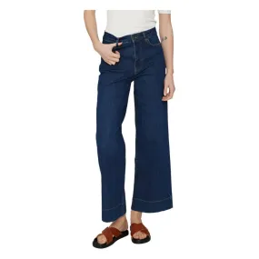 Numph Womens Paris Cropped Jeans Dark Blue