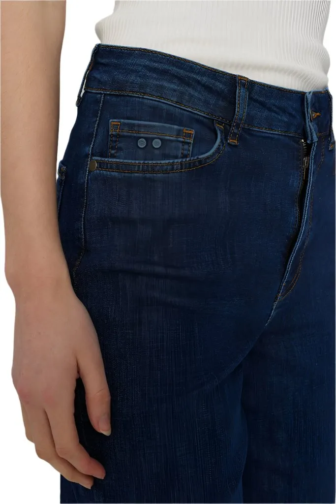 Numph Womens Paris Cropped Jeans Dark Blue