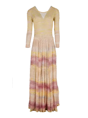 open-knit maxi dress