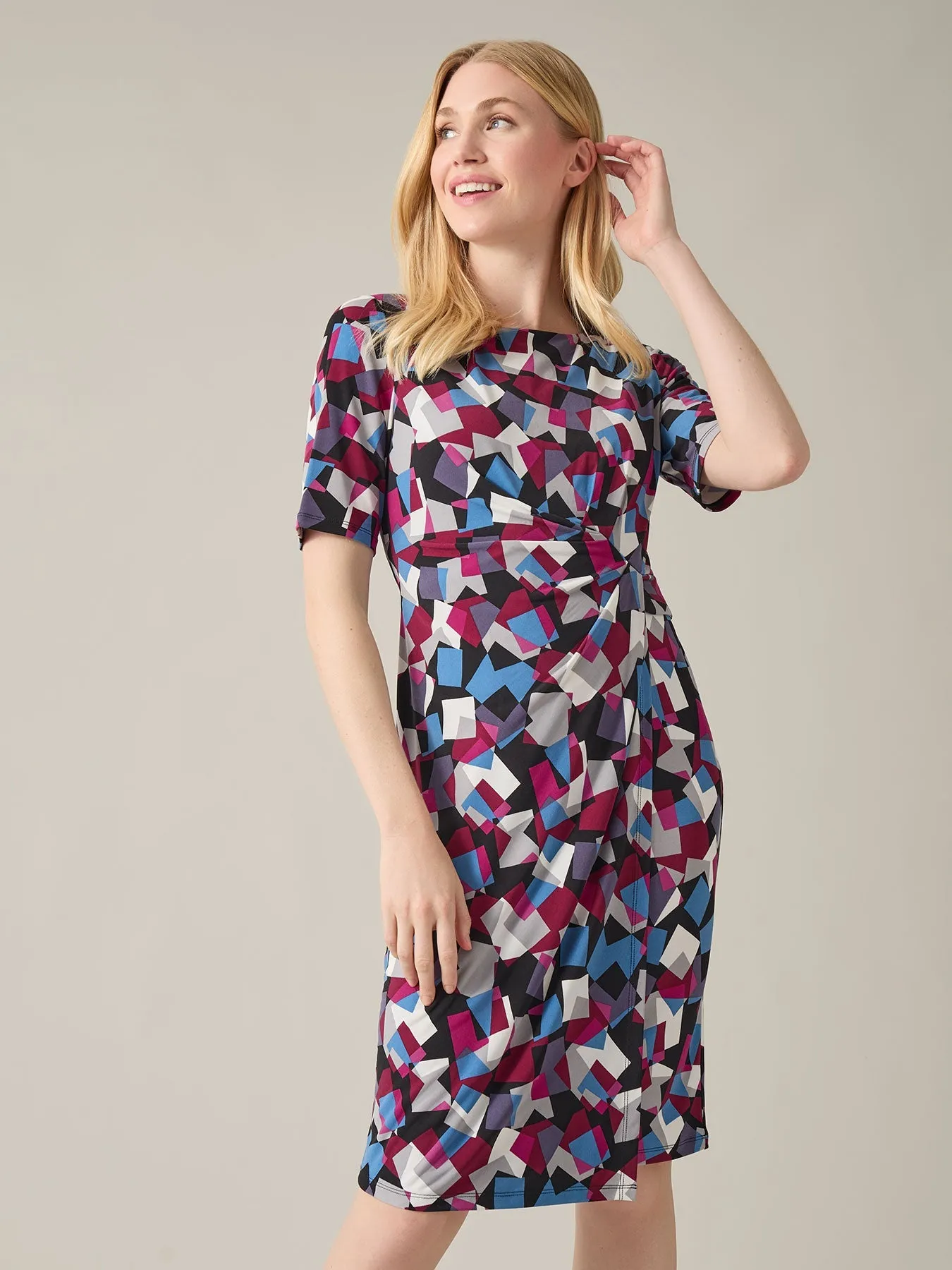 Petite Twist Waist Midi Dress, Everyday Knit