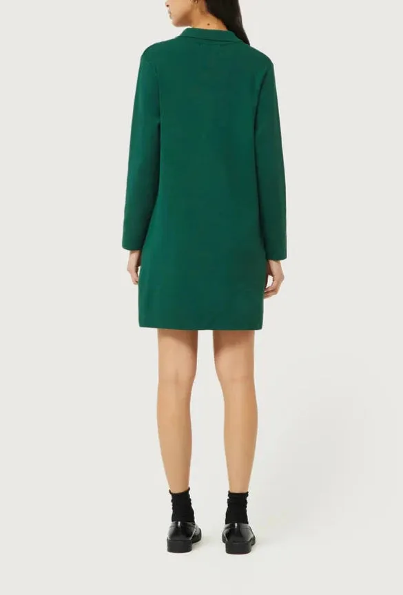 Polo Knit Dress in Emerald