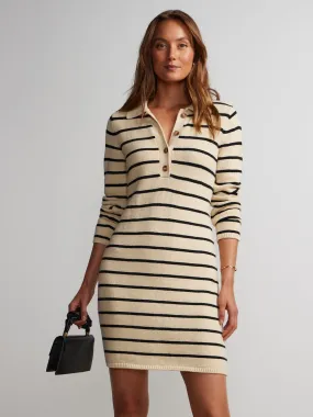 Polo Rib Knit Mini Dress