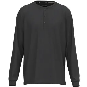 "Henley" Ashphalt w/Tan & Grey Aztec detailing Long Sleeve Thermal Shirt