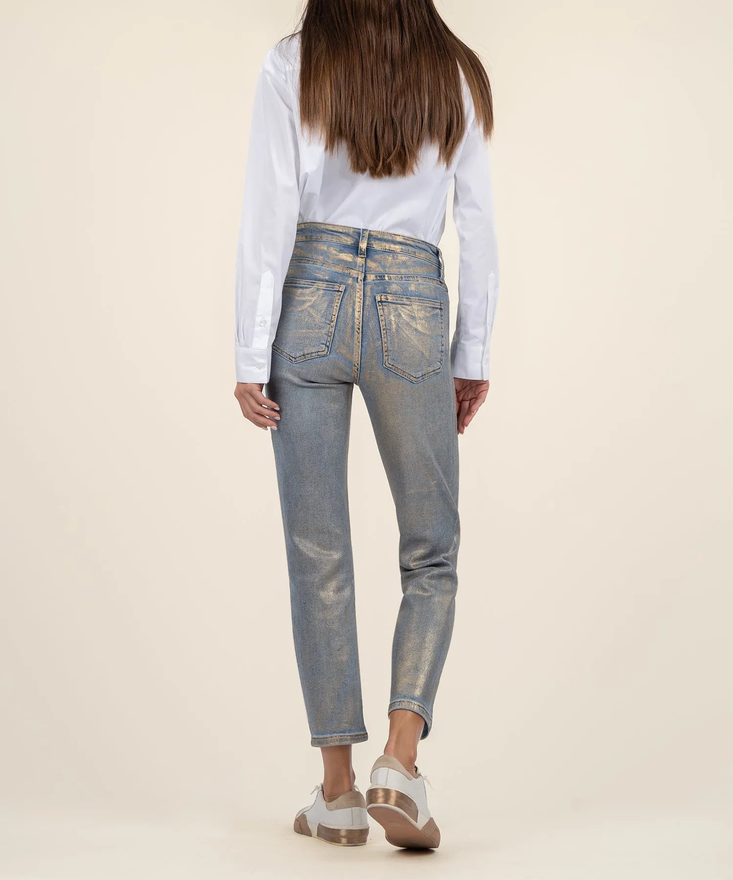 Rachael Coated High Rise Mom Jean
