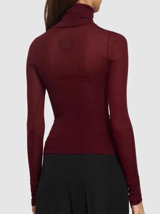 Roberto Cavalli   Silk &amp; cashmere turtleneck top 