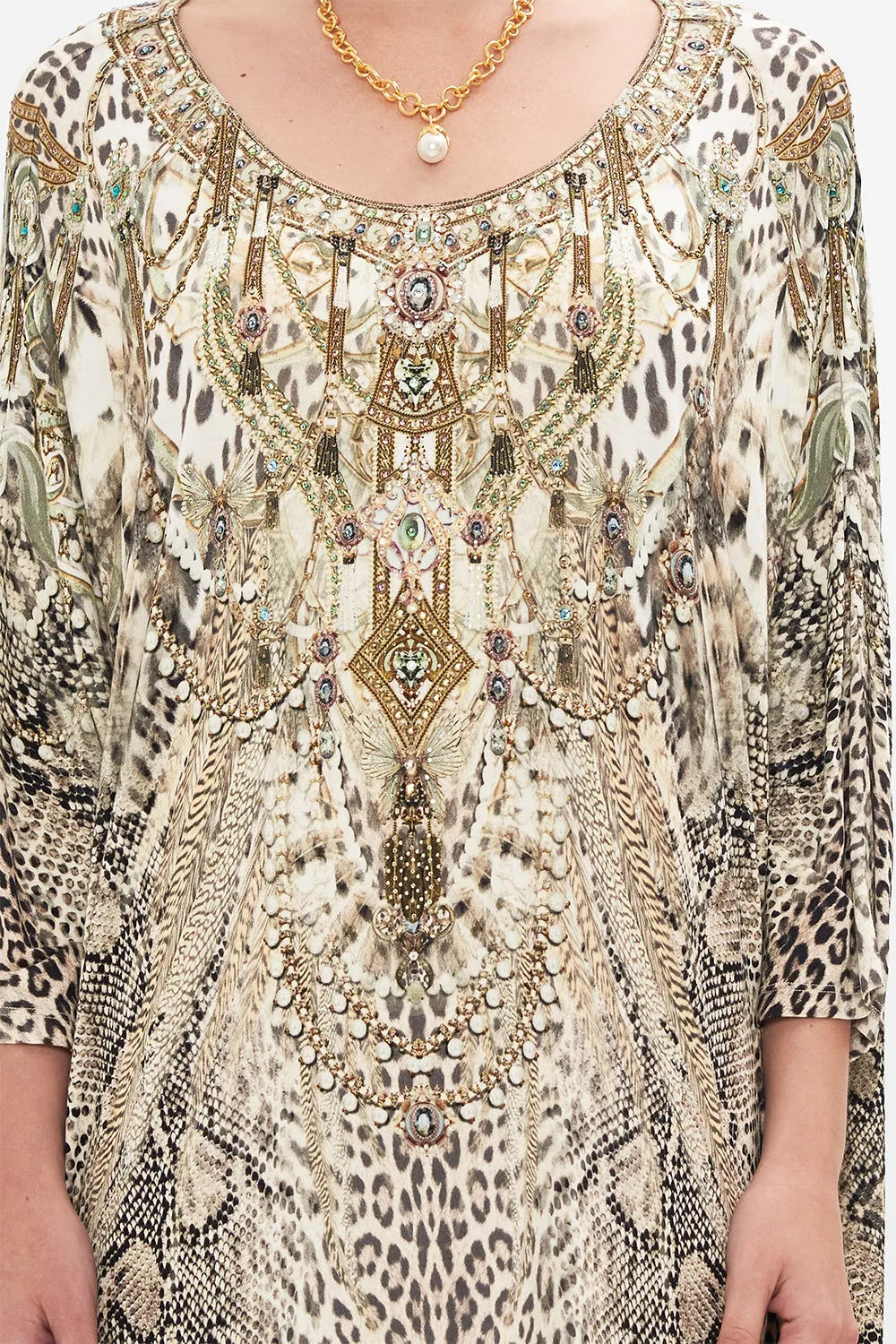 SCOOP BACK HEM JERSEY DRESS LOOKING GLASS HOUSES
