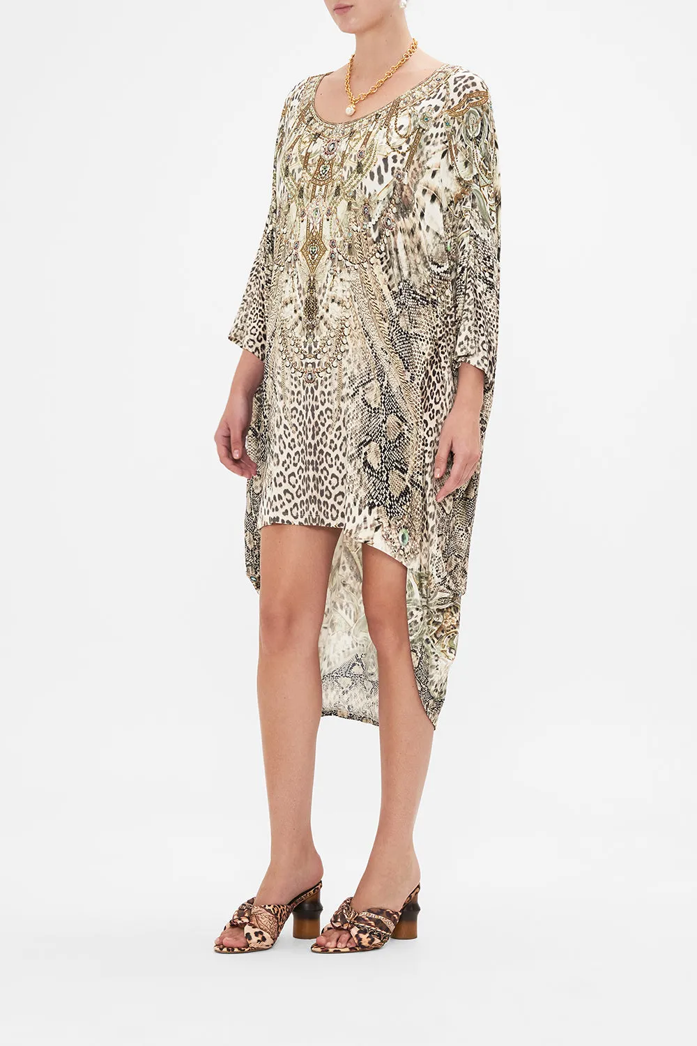 SCOOP BACK HEM JERSEY DRESS LOOKING GLASS HOUSES