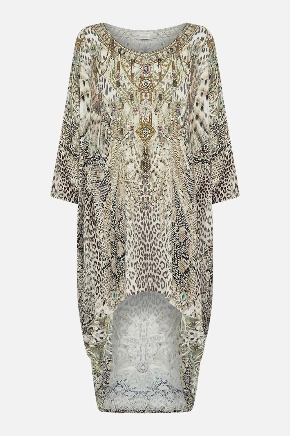 SCOOP BACK HEM JERSEY DRESS LOOKING GLASS HOUSES