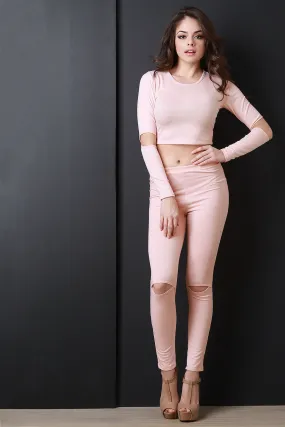 Slit Knees Leggings