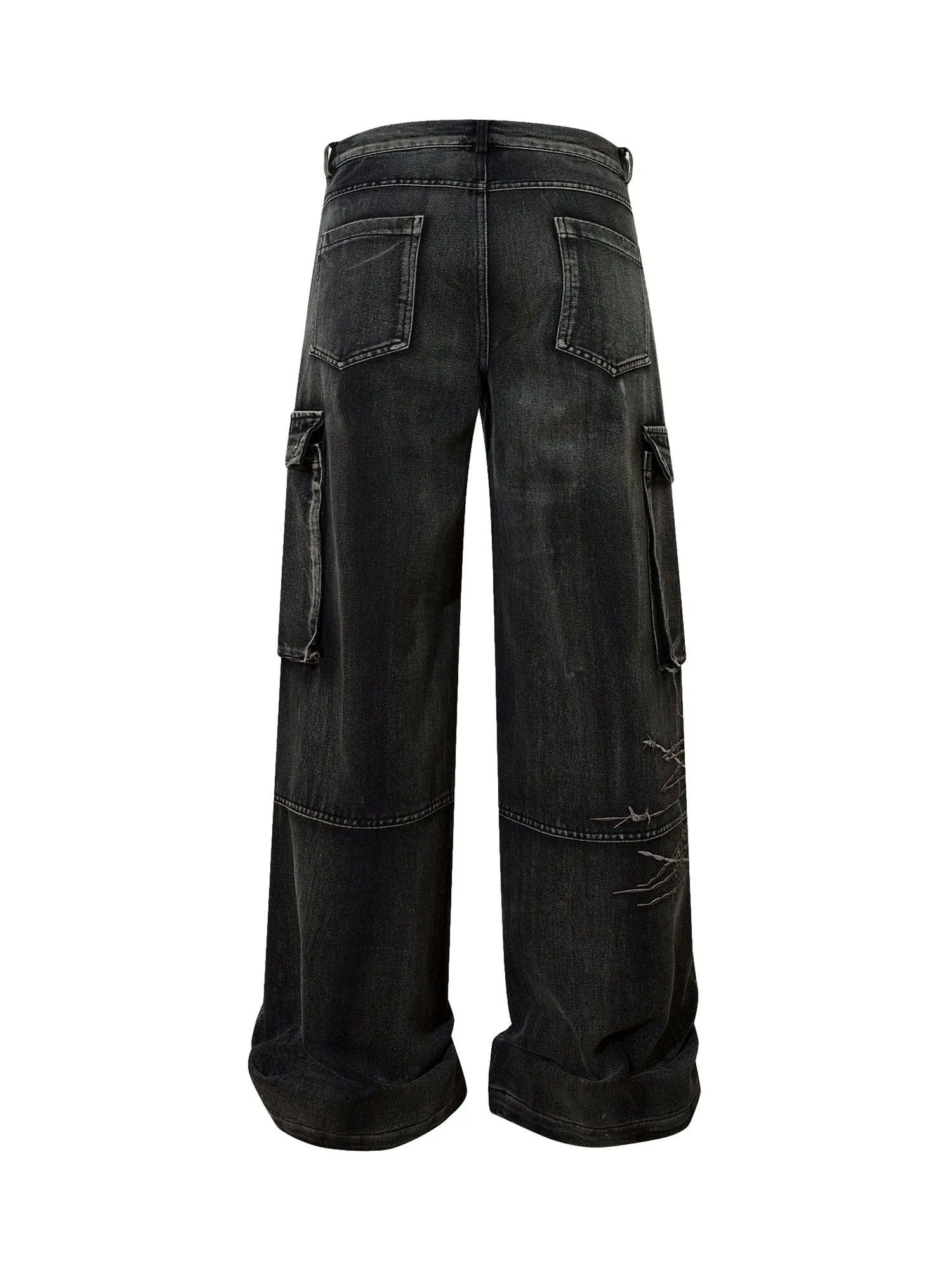Sneakerhill High Street Embroidery Hip-Hop Jeans - 2122