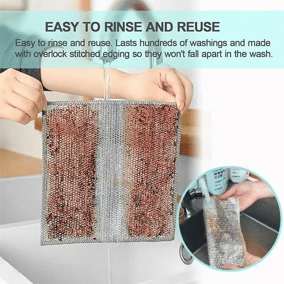 Sparkling Clean Wire Dish Rags