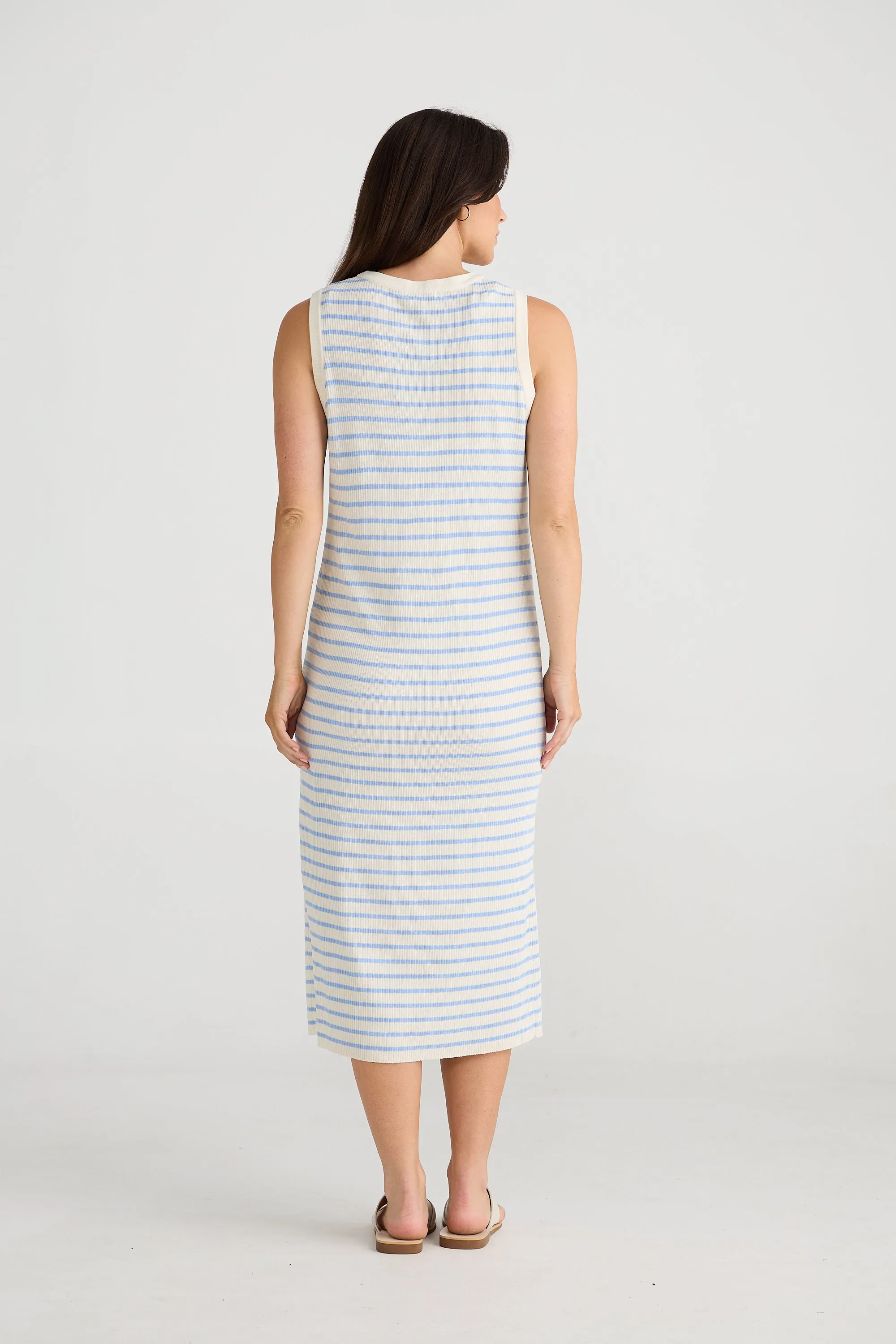 Squad Dress, Blue Ecru