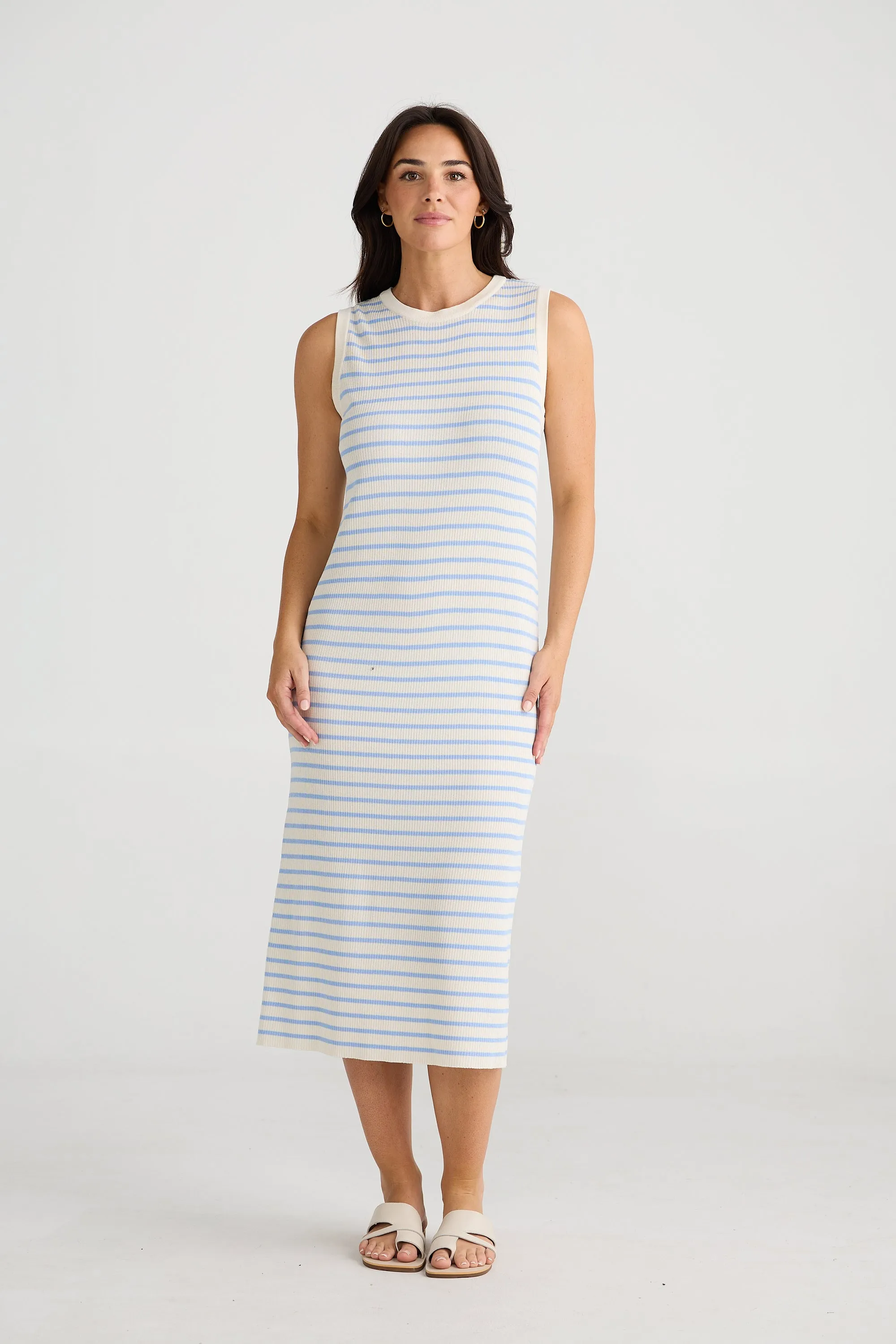Squad Dress, Blue Ecru