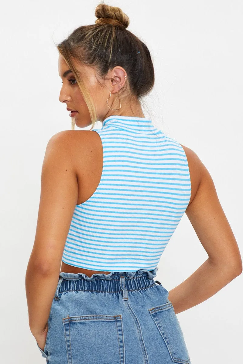 Stripe Turtleneck Top