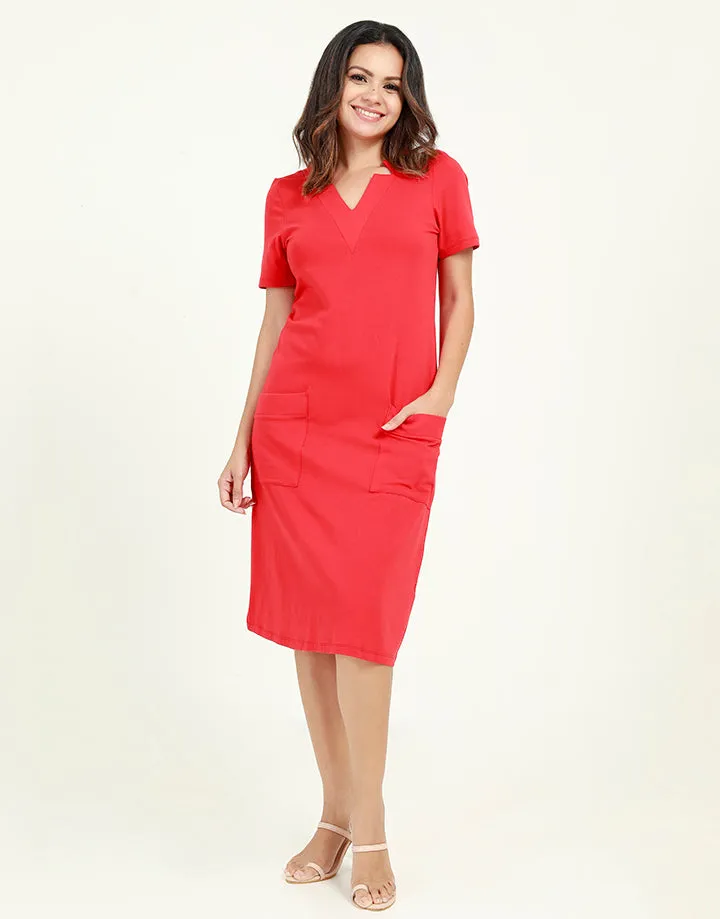 T-Shirt Dress with Star Neck Line