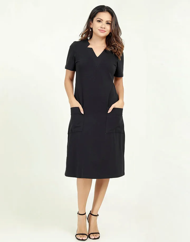 T-Shirt Dress with Star Neck Line