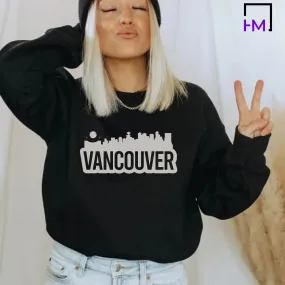 Vancouver Skyline Shirt, Vancouver Canada Sweatshirt, T-Shirt or Hoodie