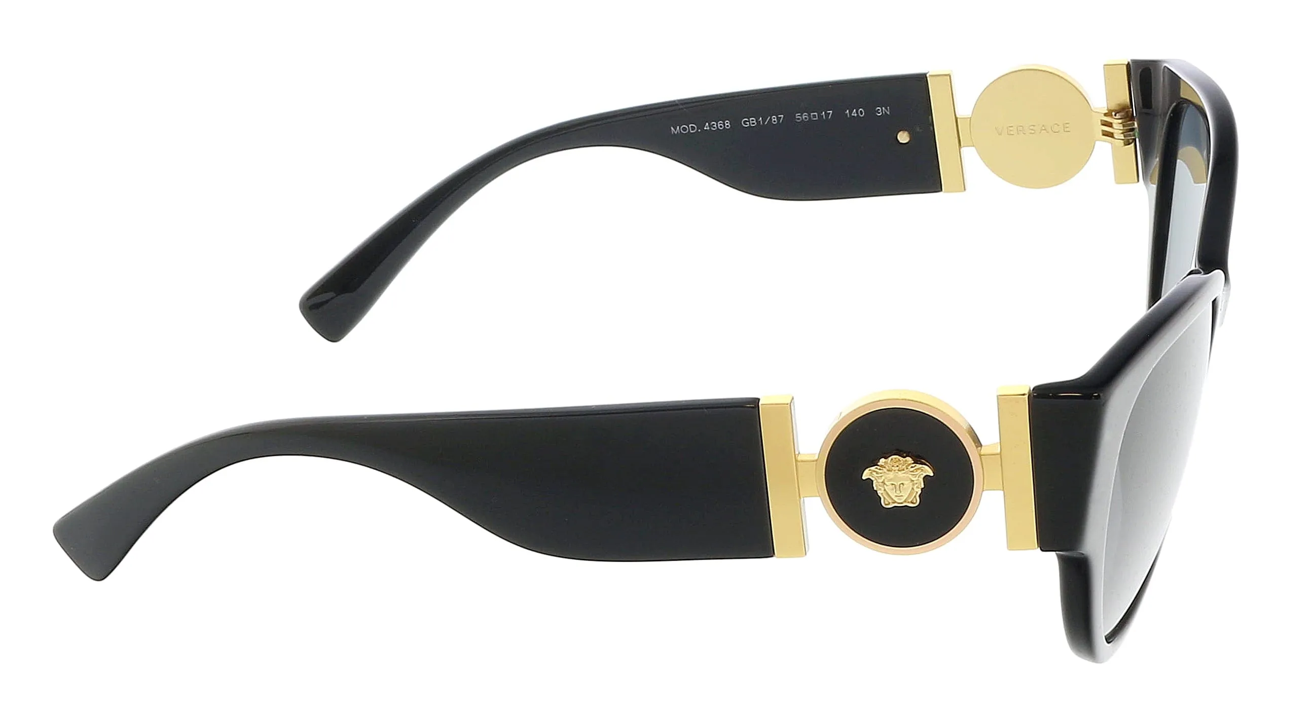 Versace 0VE4368 GB1/8756 Cat Eye  Black Sunglasses