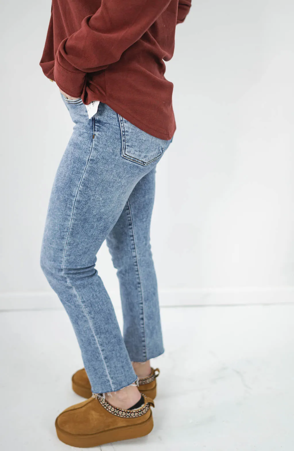 Vintage Wash High Rise Ankle Straight Jeans | Kut from the Kloth
