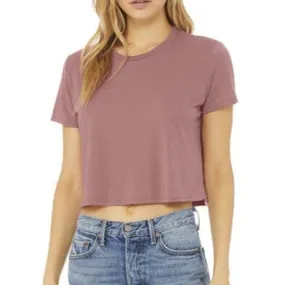 Womens Flowy Cropped T-Shirt (Mauve)